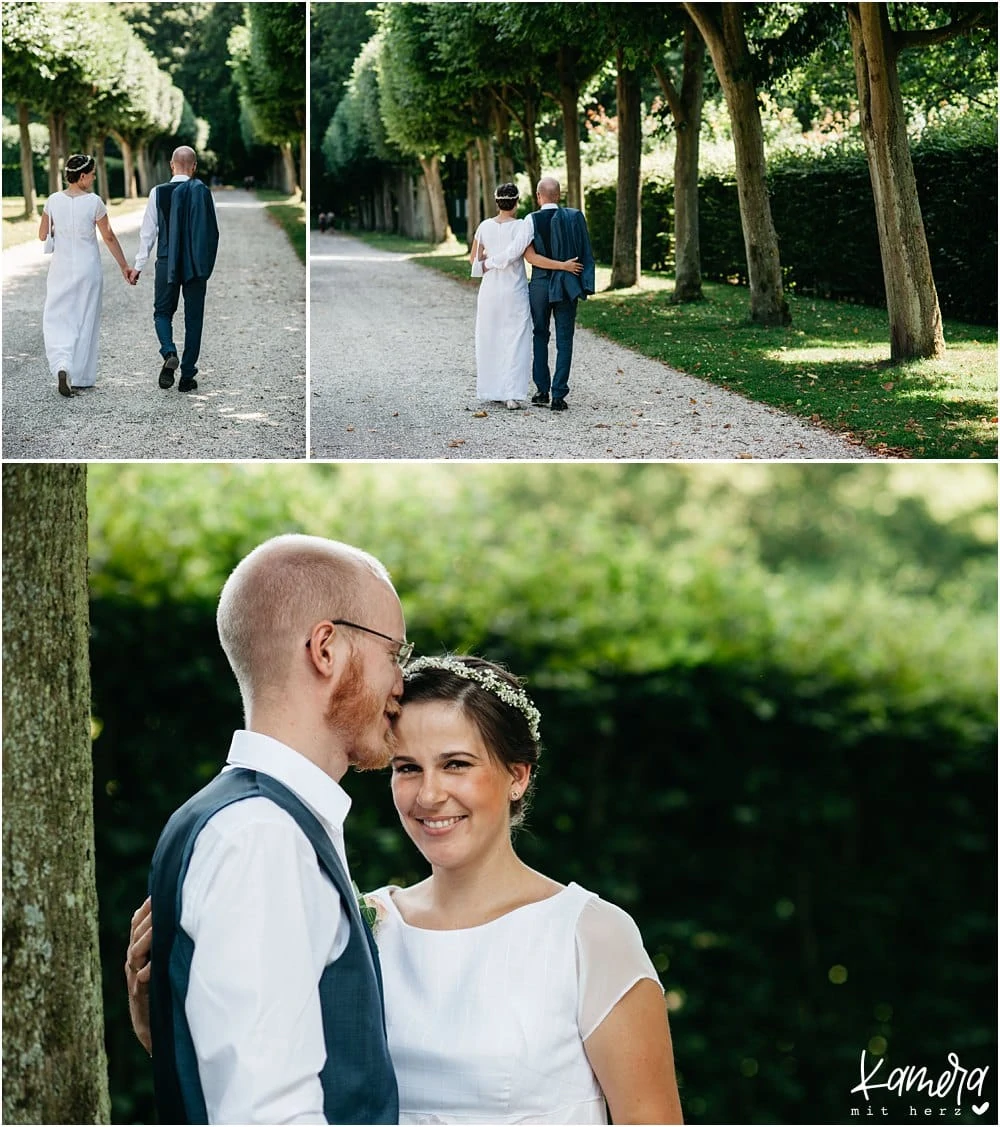 Hochzeitsfotos am Schloss Brühl und Trauung am Standesamt