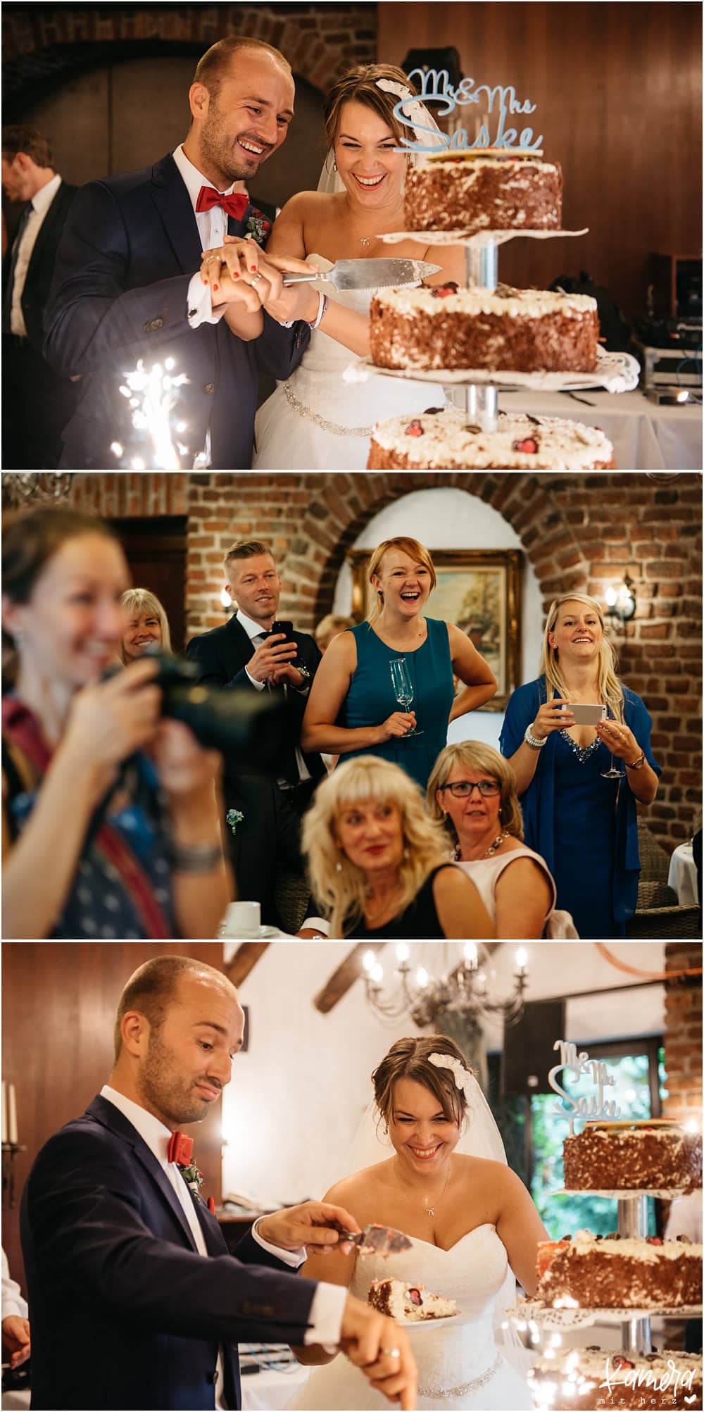 Tortenanschnitt Hochzeitstorte