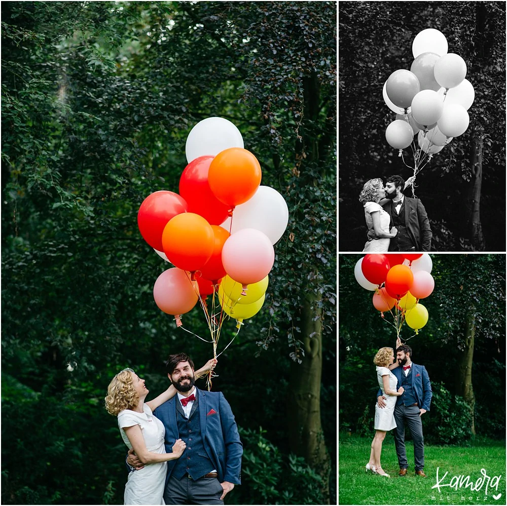 Brautpaar Luftballons