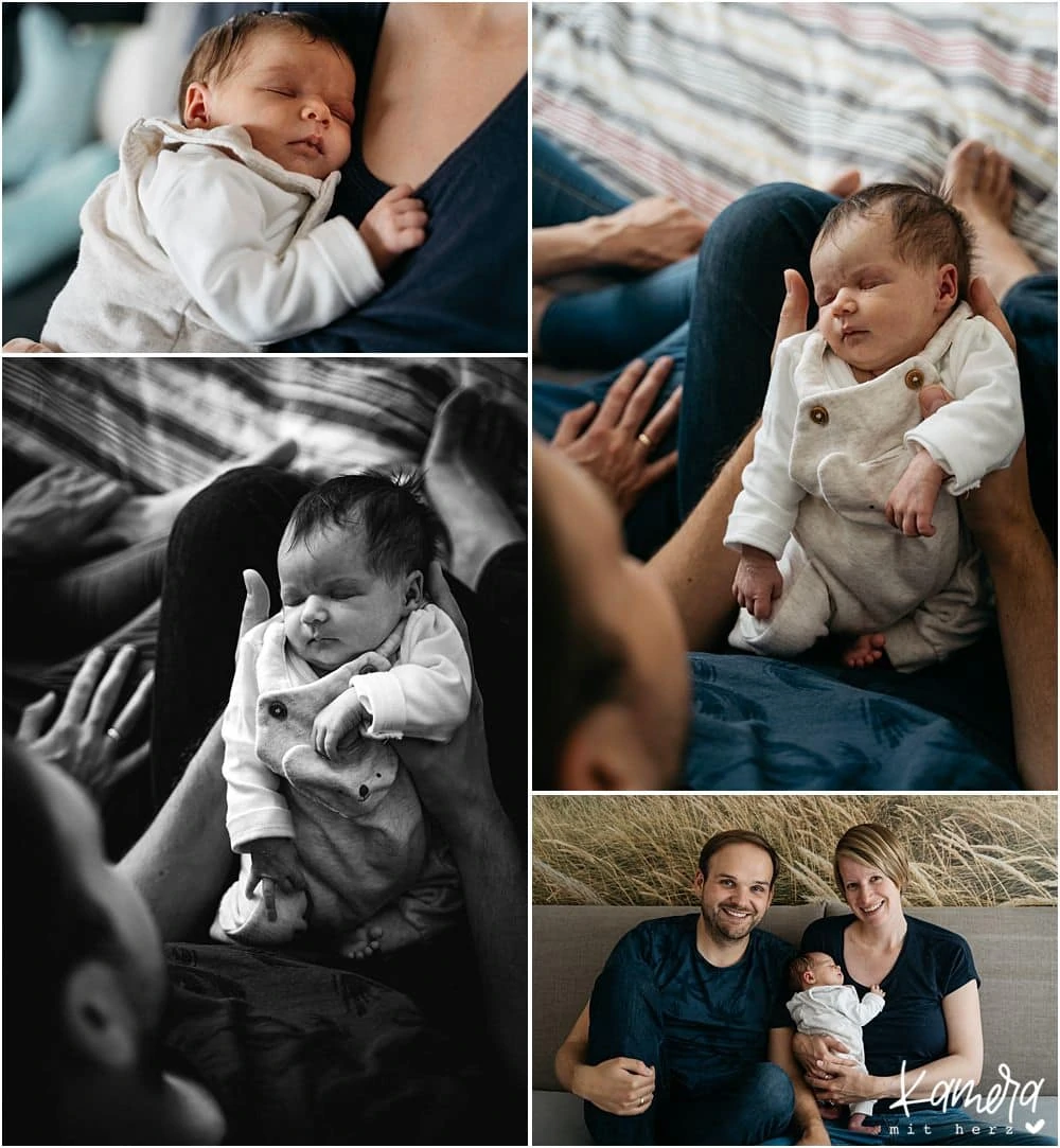 Familienfotos mit Neugeborenem