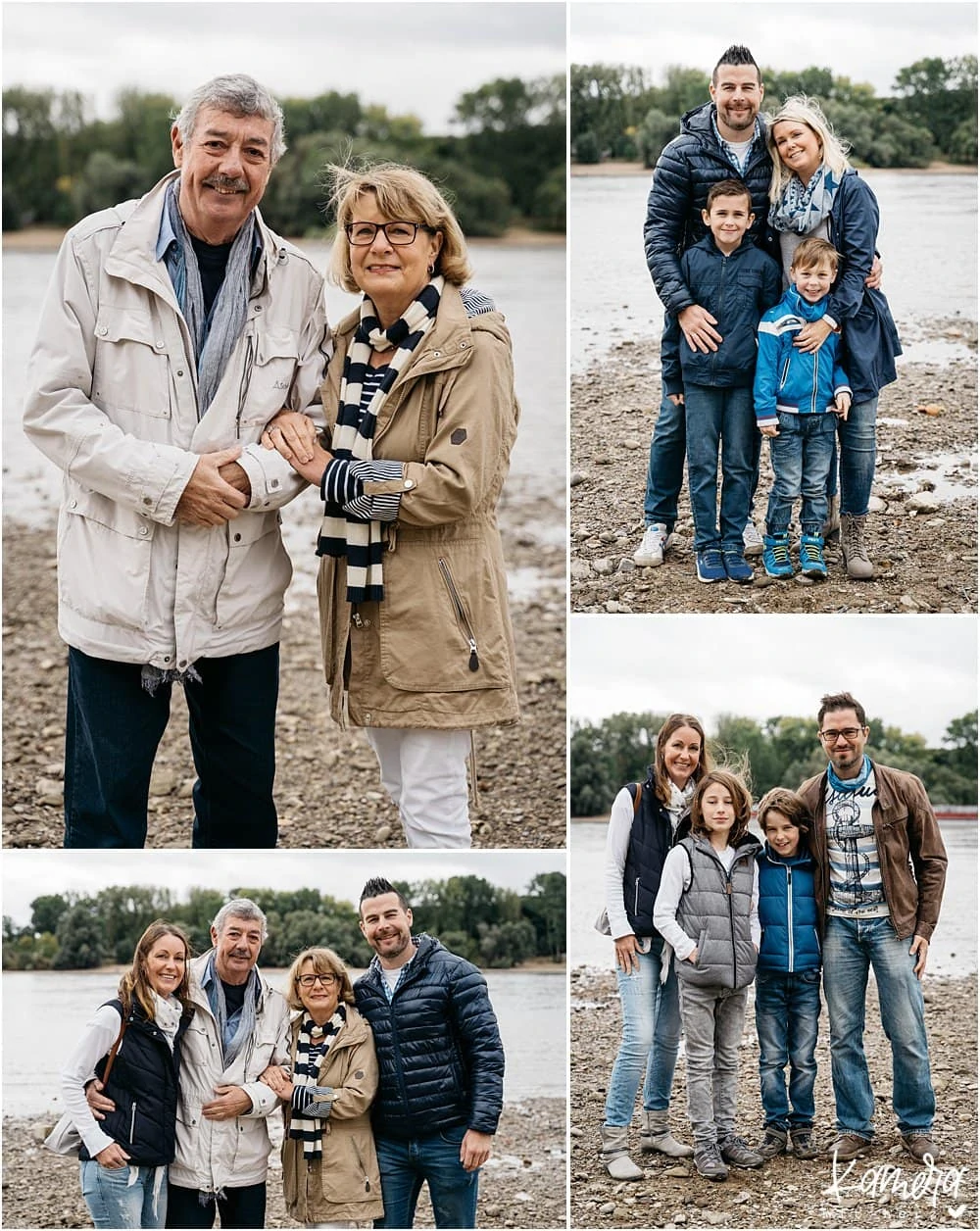 Familienshooting mit Großeltern in Köln am Rhein