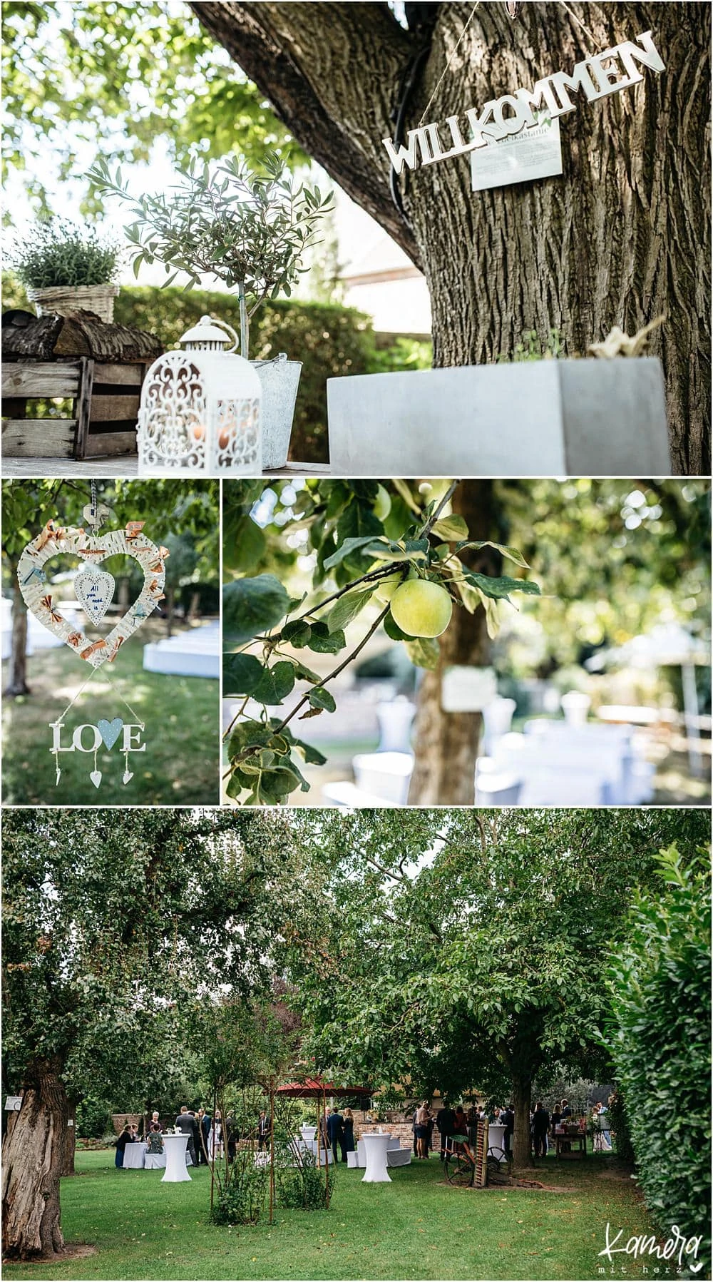 Hochzeit im Kastanienhof in Köln - Obstwiese