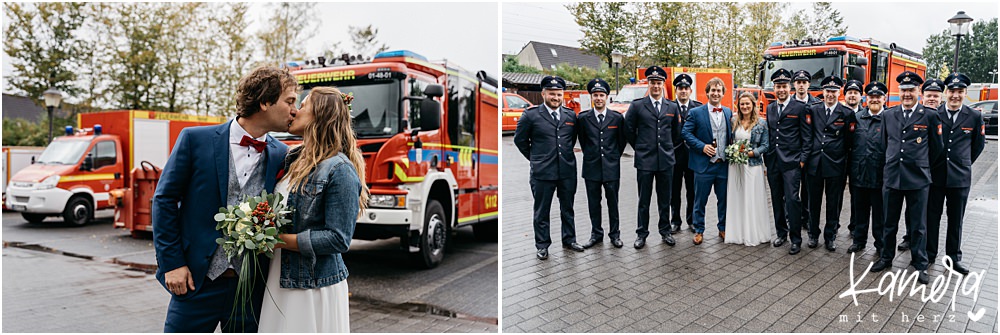 Sektempfang Hochzeit in der Feuerwache
