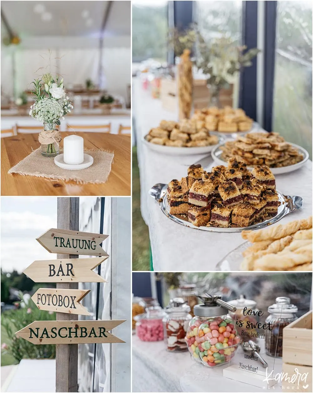 Candybar und Kuchenbuffet