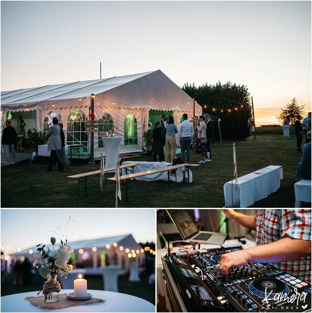 Gartenhochzeit mit Festzelt