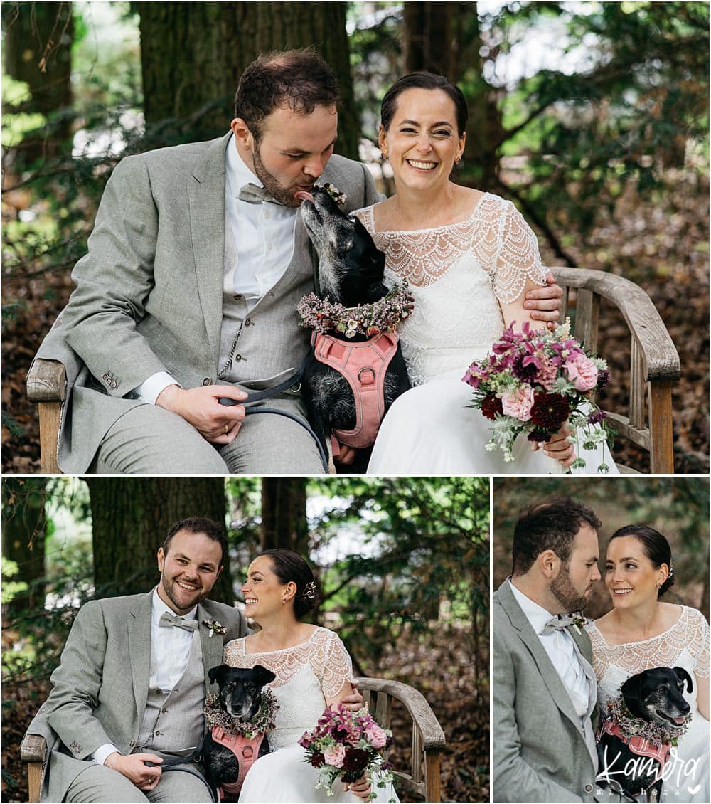 Hochzeitsfotos mit Hund