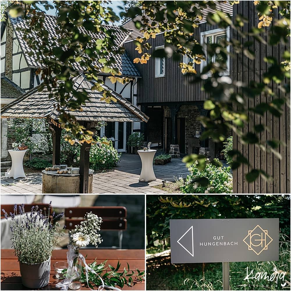 Hochzeit feiern - Fotos im Gut Hungenbach - Aussenansicht