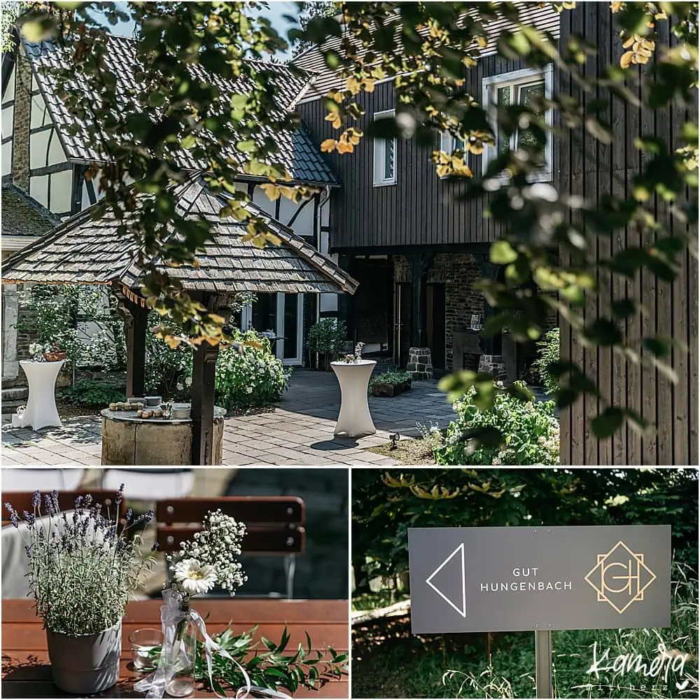Hochzeit feiern - Fotos im Gut Hungenbach - Aussenansicht
