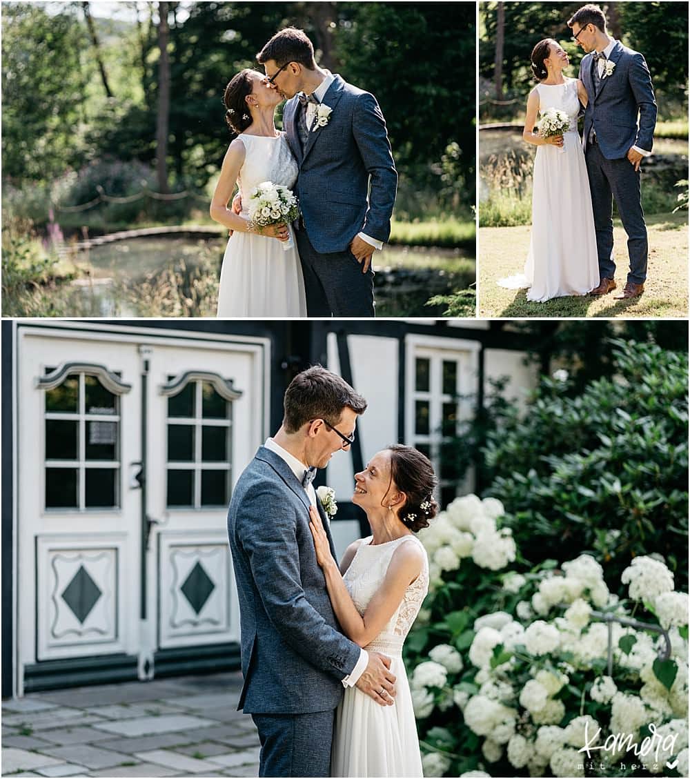 Hochzeit feiern - Fotos im Gut Hungenbach - Paarshooting im Grünen