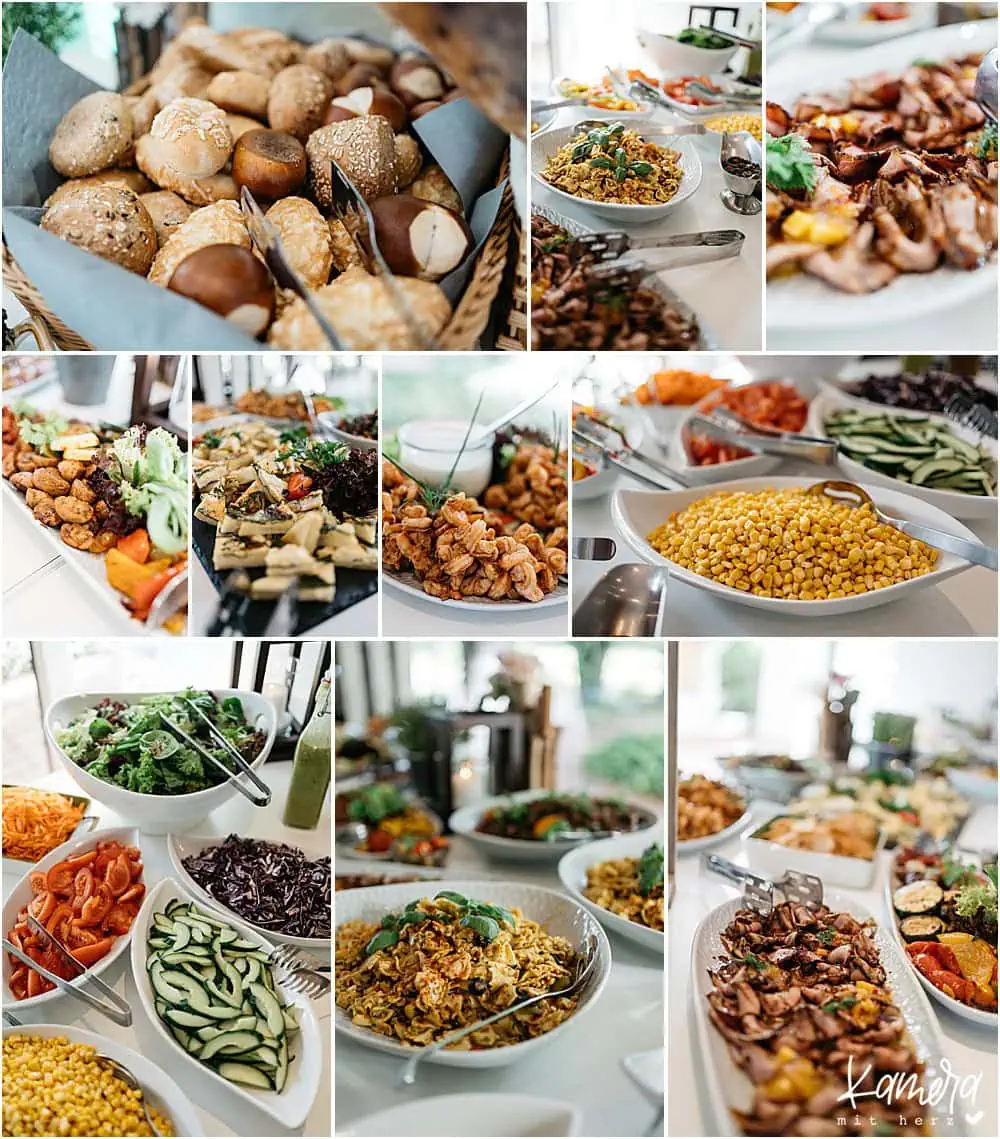 Hochzeitsfotos im Herrenhaus Buchholz - Essen Buffet