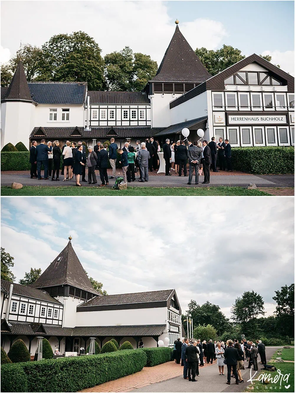 Hochzeitsfotos im Herrenhaus Buchholz - Aussenansicht