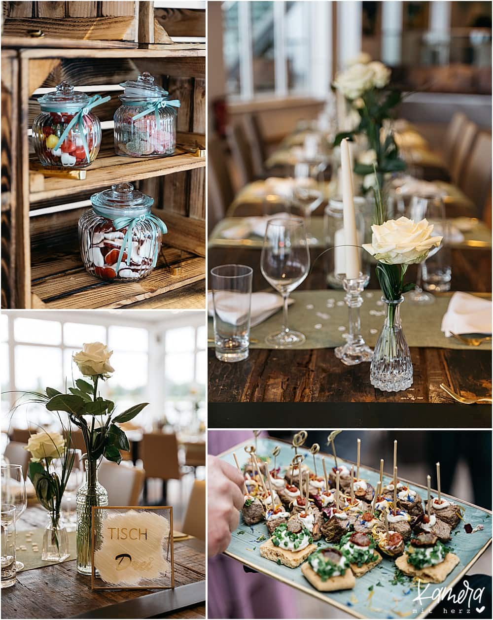 Candybar und Deko für Hochzeit
