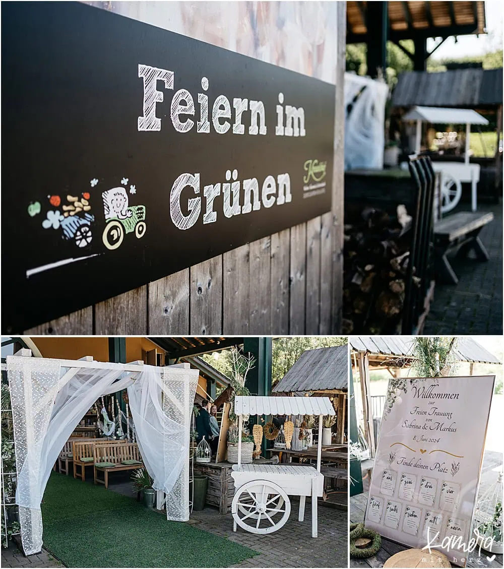 Hochzeit im Krewelshof in Lohmar - Hochzeitsfotograf - Dekoration