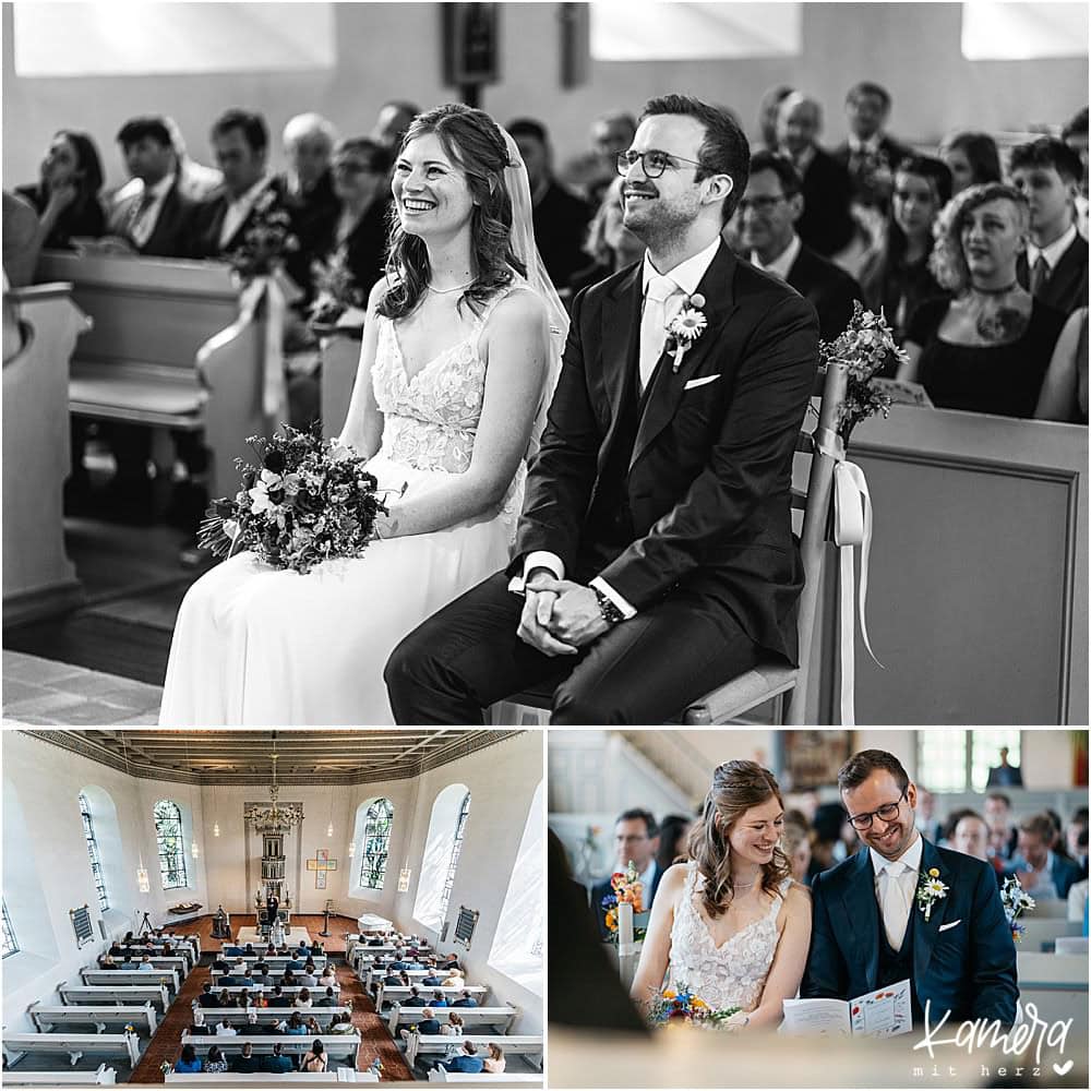 Hochzeitsfotografie während der kirchlichen Trauung