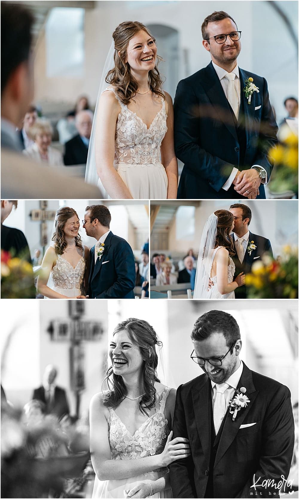 Entspannte Trauung in der Kirche