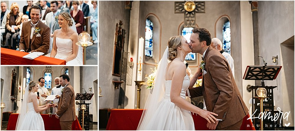 Kirchliche Trauung in der t. Nikolauskirche in Düsseldorf Himmelgeist