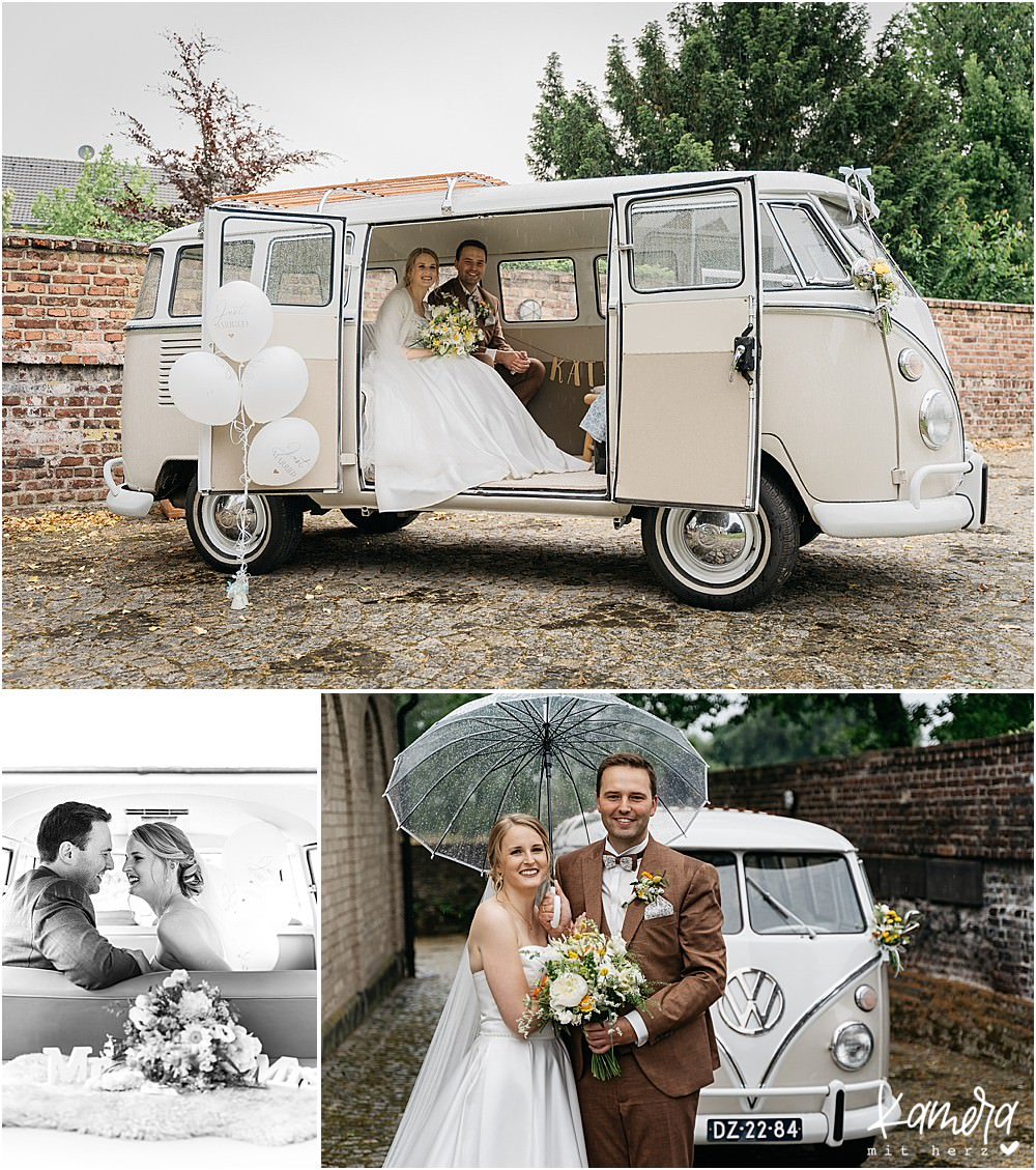Brautpaarshooting im Retro Bulli