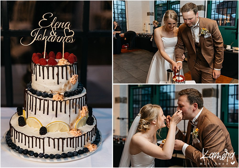 Tortenanschnitt Hochzeitstorte in Düsseldorf