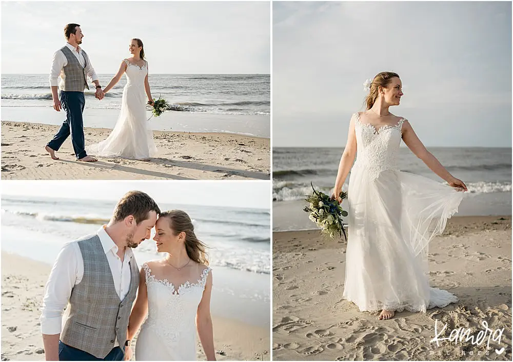 Brautpaarshooting am Strand in Holland