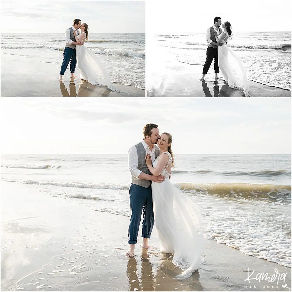 After Wedding Shooting auf Texel am Strand