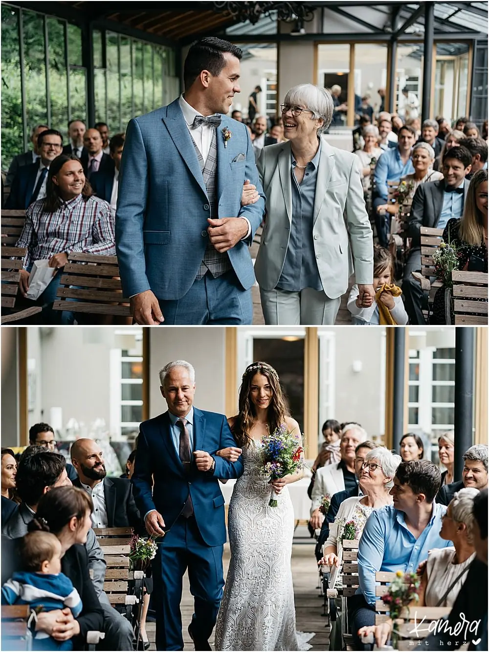 Einzug der Braut und es Bräutigams