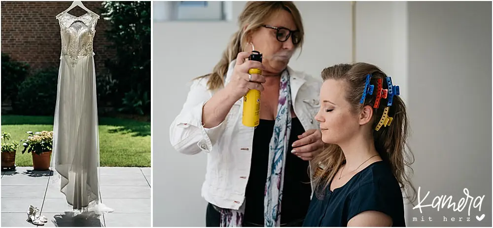 Hochzeit im Hotel zur Post 5 Brautstyling und Brautkleid