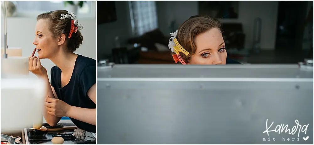 Hochzeit im Hotel zur Post 7 Make up der Braut beim Getting Ready