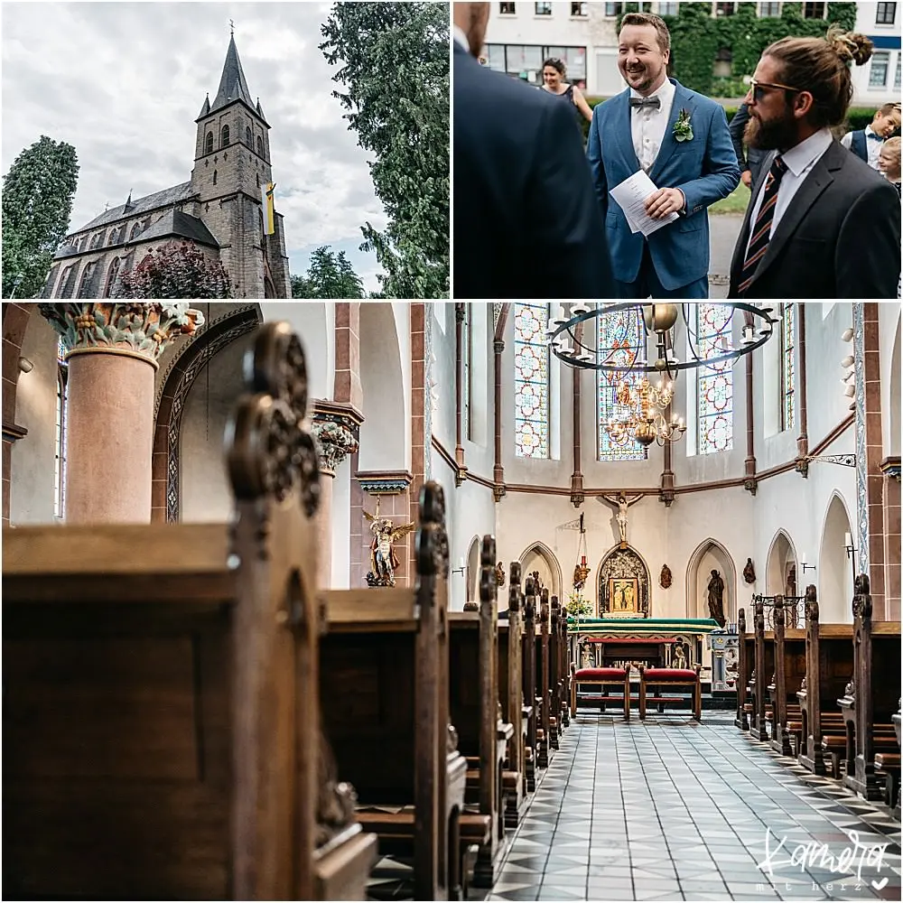 Hochzeit im Hotel zur Post 9 Sankt Severin in Bergisch Gladbach vor der Trauung