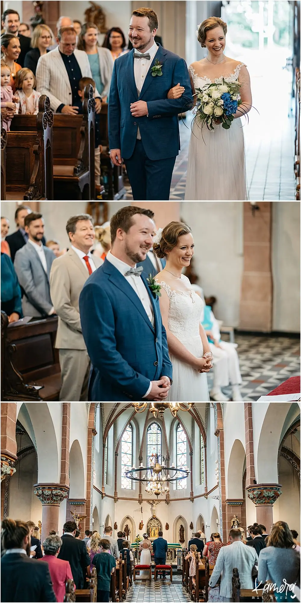 Hochzeit im Hotel zur Post 11 Einzug des Brautpaares in die Kirche Sankt Severin