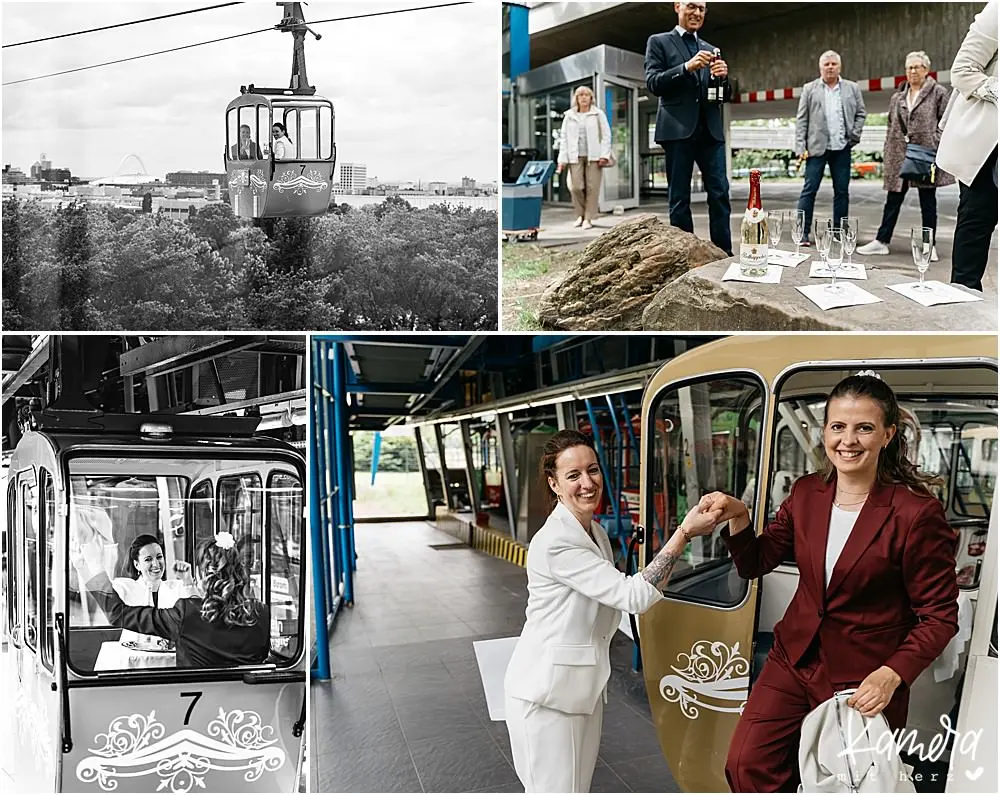 Sektempfang Hochzeit an der Kölner Seilbahn