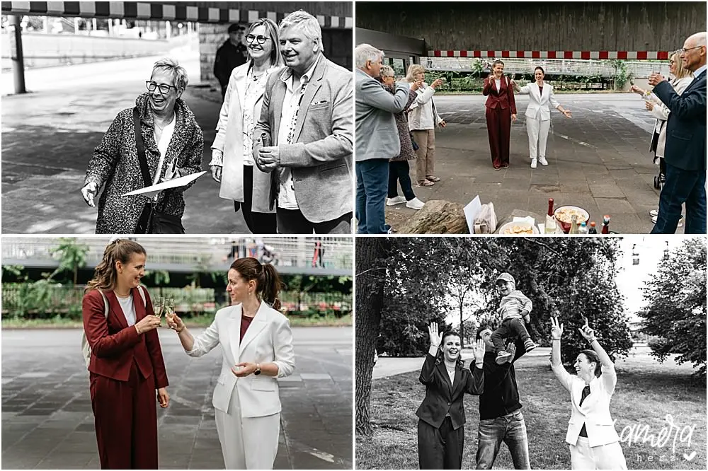 LGBTQ Hochzeit Sektempfang