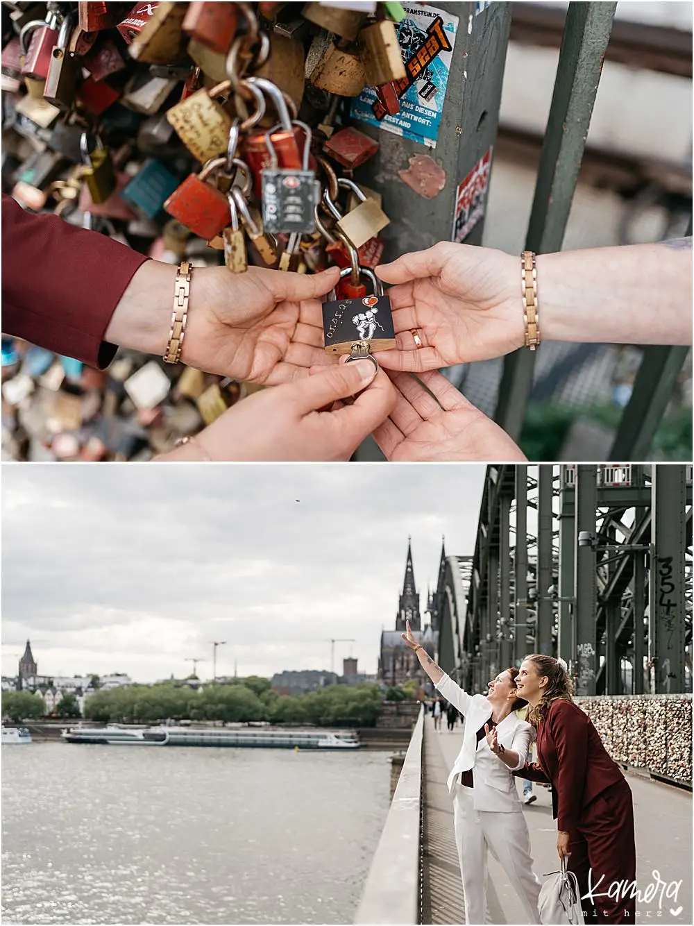 LGBTQ Liebesschloss Hohenzollernbrücke Köln