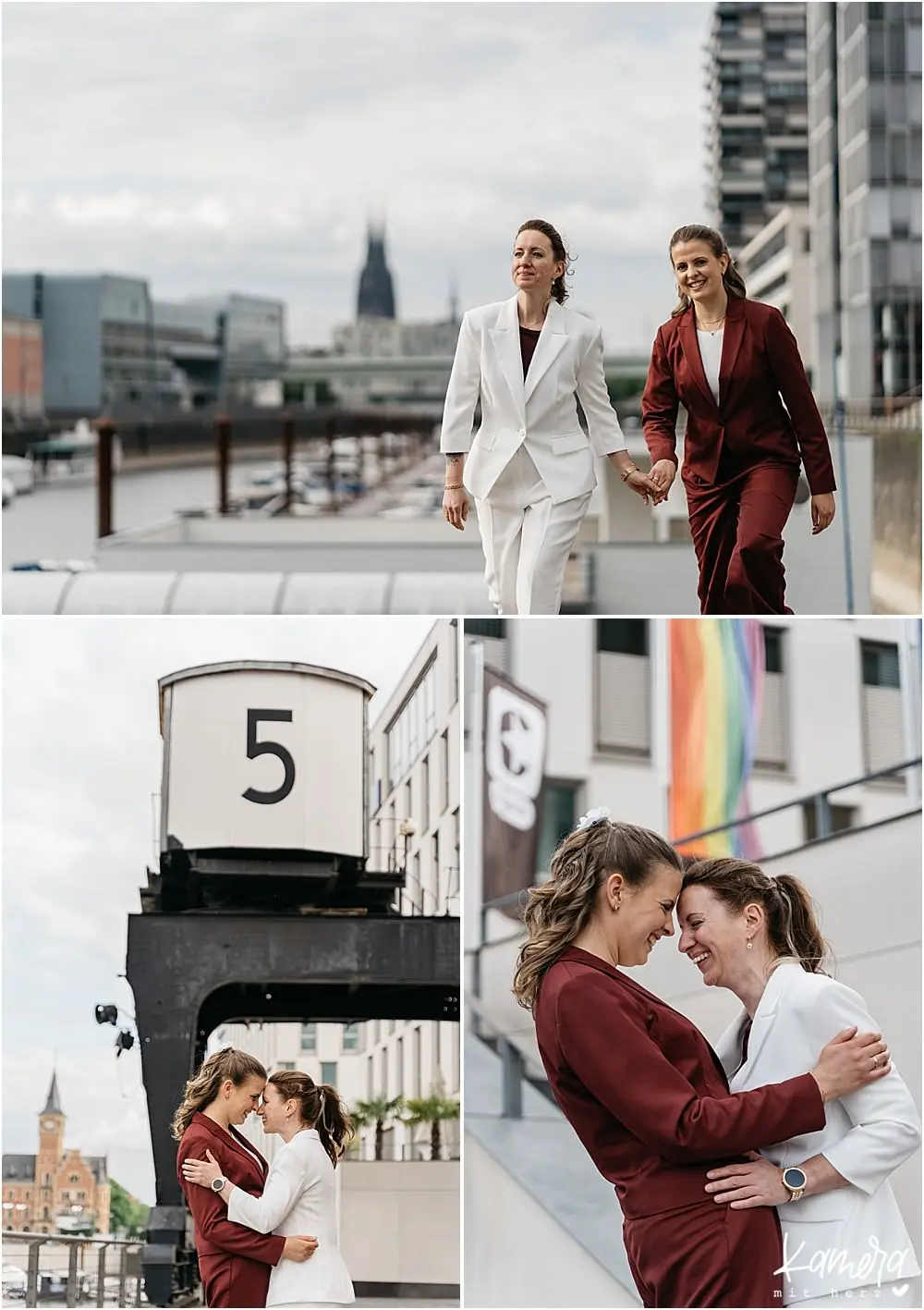 Paarshooting LGBTQ mit Bunter Fahne