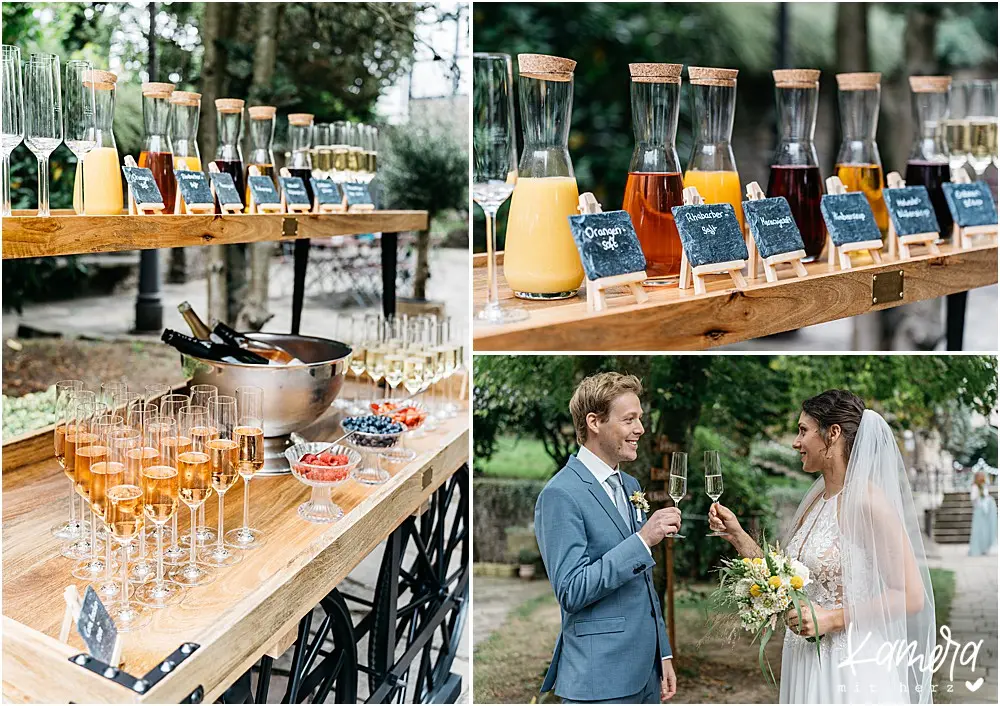 Sektempfang mit Säften