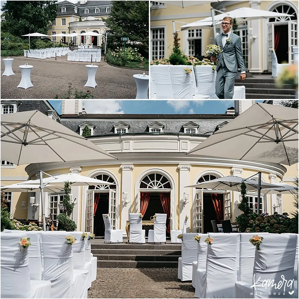 Vorbereitungen zur freien Trauung in der Redoute Bonn