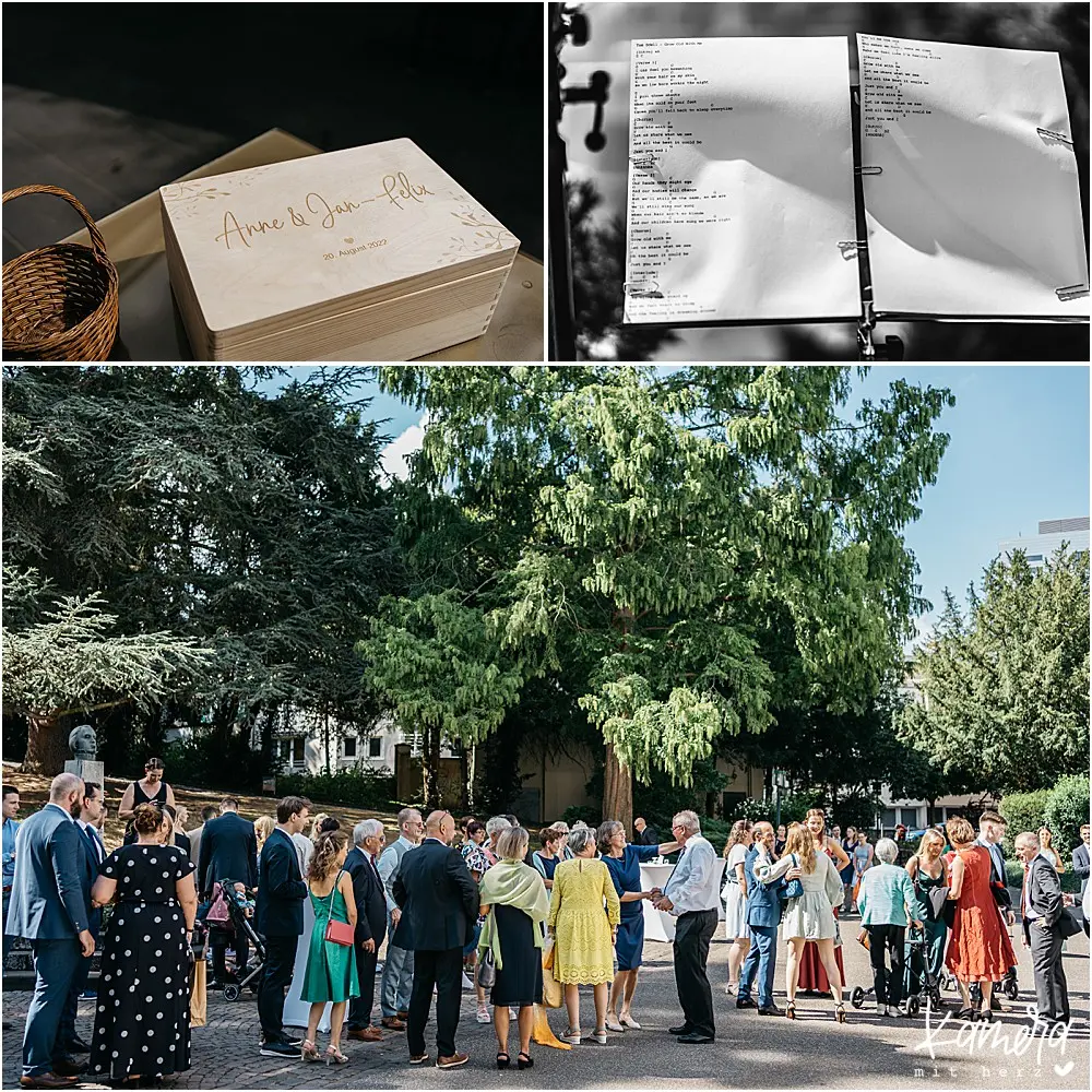 Ankunft der Hochzeitsgäste in der Redoute